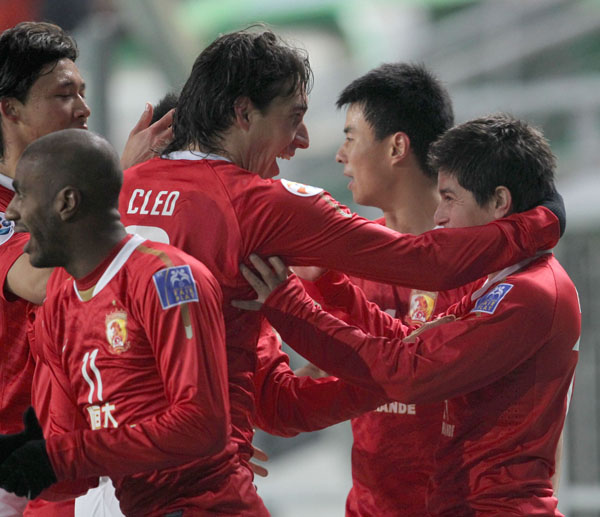 亞冠首秀5-1大勝全北現代  廣州恒大創中韓交鋒最大勝利