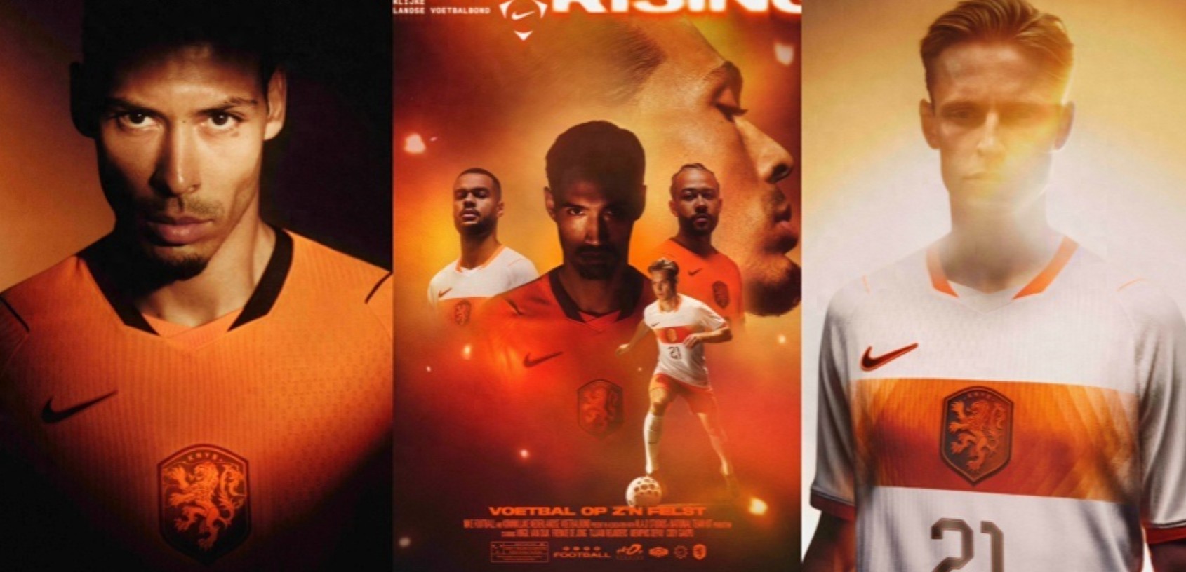 荷蘭隊發布世界杯戰袍：主場橙衣黑褲，客場白底配橙色漸變條紋