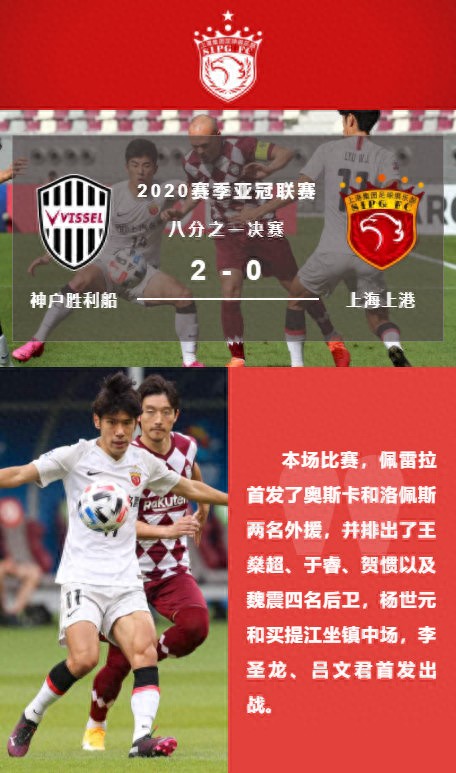 不敵神戶勝利船，止步亞冠十六強 | 上海上港結束2020賽季征程