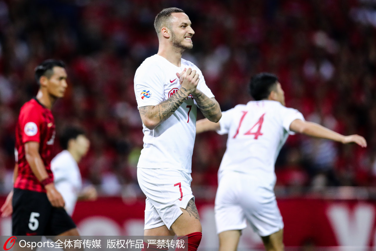 上海上港亞冠1-1日本浦和，因客場進球少遺憾出局