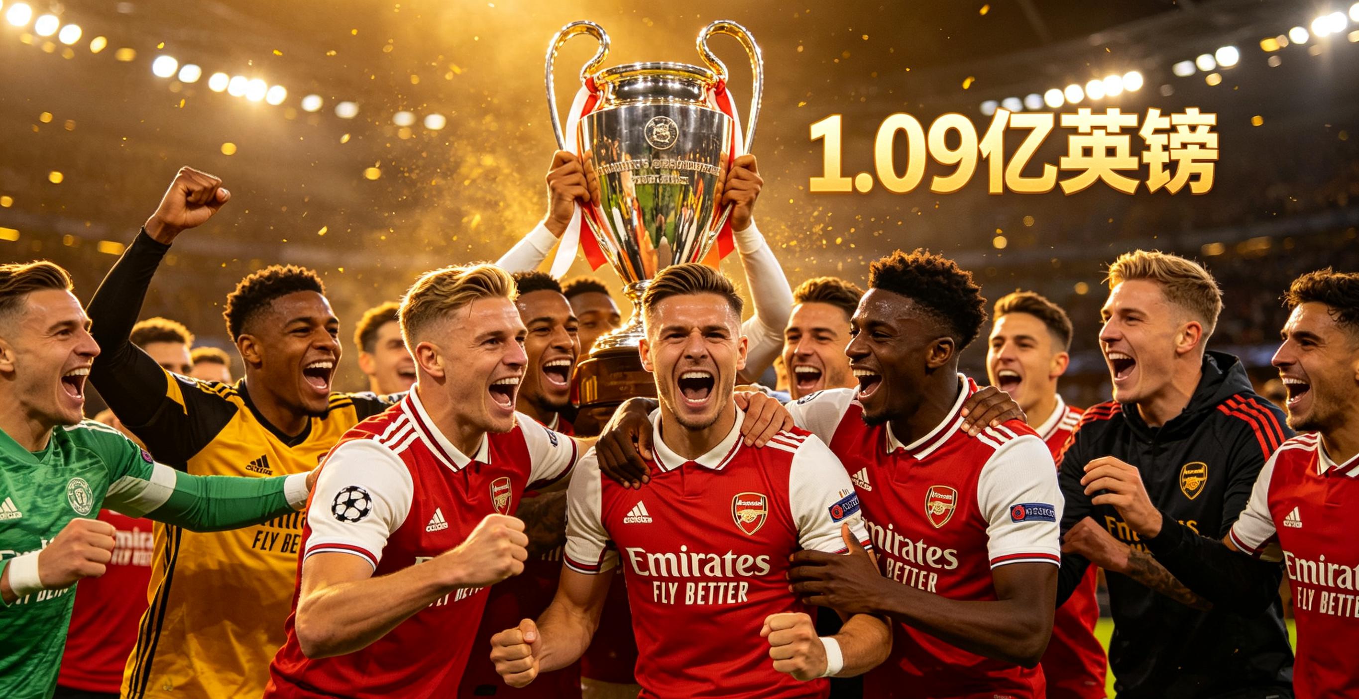 阿森納本賽季歐冠獲1.09億鎊獎金