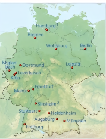 德甲聯(lián)賽2025-26賽季球隊(duì)分布_德甲球隊(duì)所在德國(guó)聯(lián)邦州_德甲聯(lián)賽共有多少支球隊(duì)參加