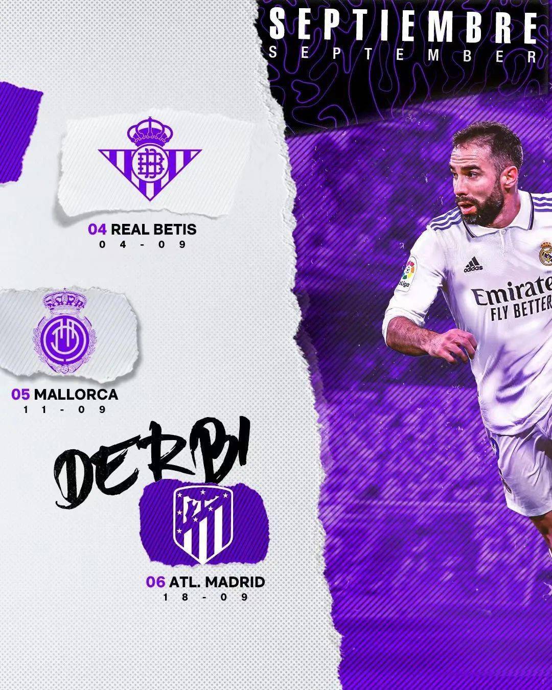 西甲聯賽皇馬賽程表_皇馬2022/23賽季賽程_皇馬新賽季首場比賽時間